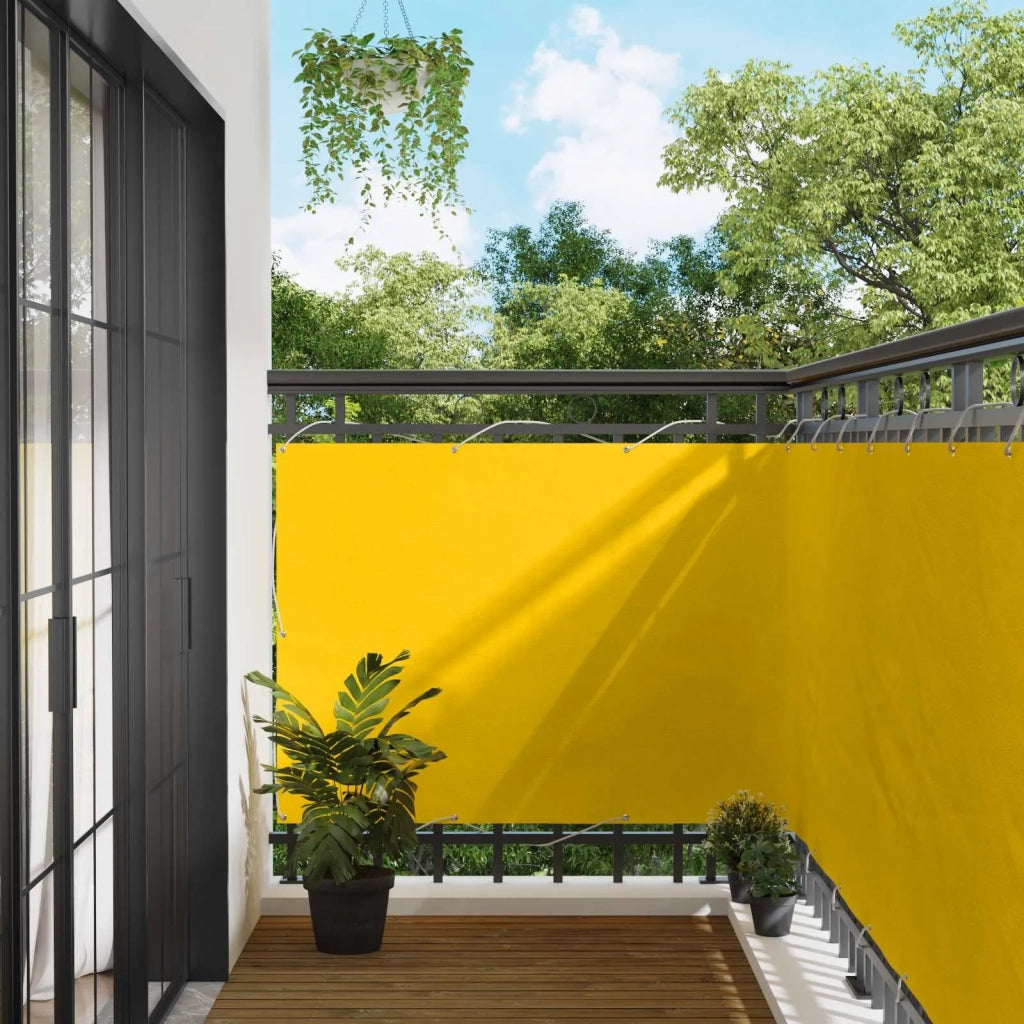 Schermo da balcone | Paravento da Balcone Giallo 110 x 1000 cm Tessuto Oxford