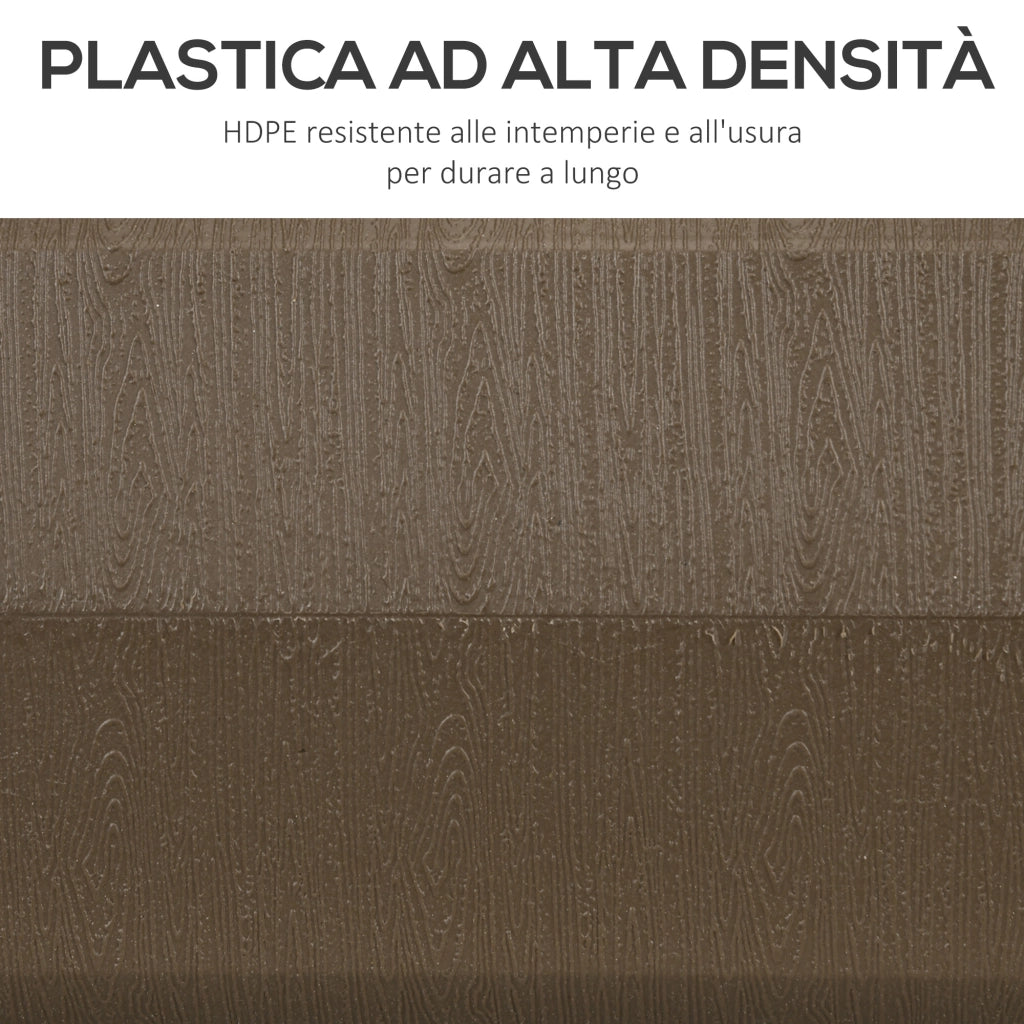Base Ombrellone da Giardino ¨C zephmum ¨C Marrone, HDPE e Acciaio, 49x49x36.5 cm