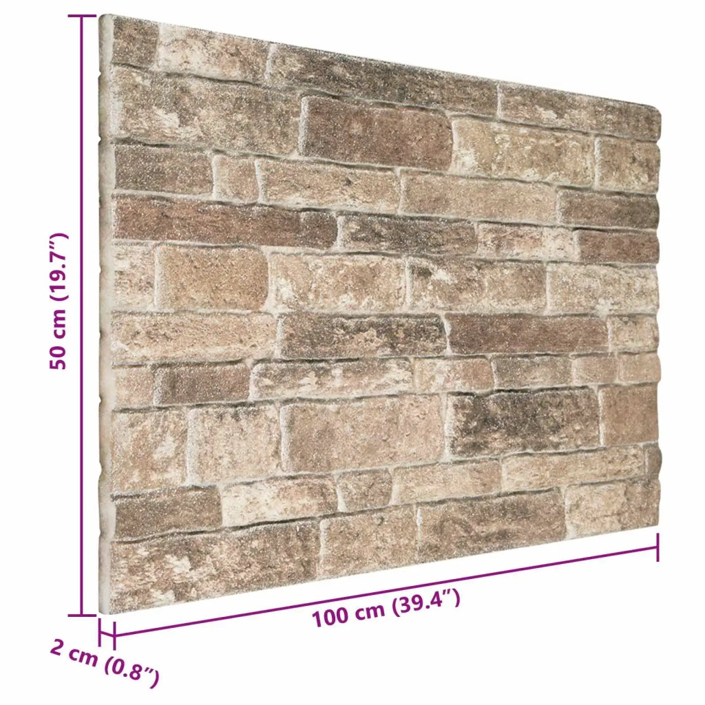 Pannelli da parete 10 pz Multicolore 100 x 50 cm Schiuma EPS CFW3862272