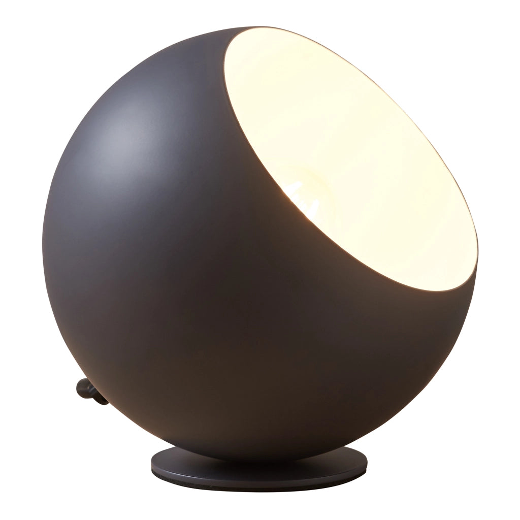 Lampada da Tavolo Lukkodso in Metallo Lampada Semisferica da Comodino Ø20 x 20 cm - Grigio lux.pro