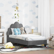 Struttura letto per bambini con testata Grigio Scuro Velluto