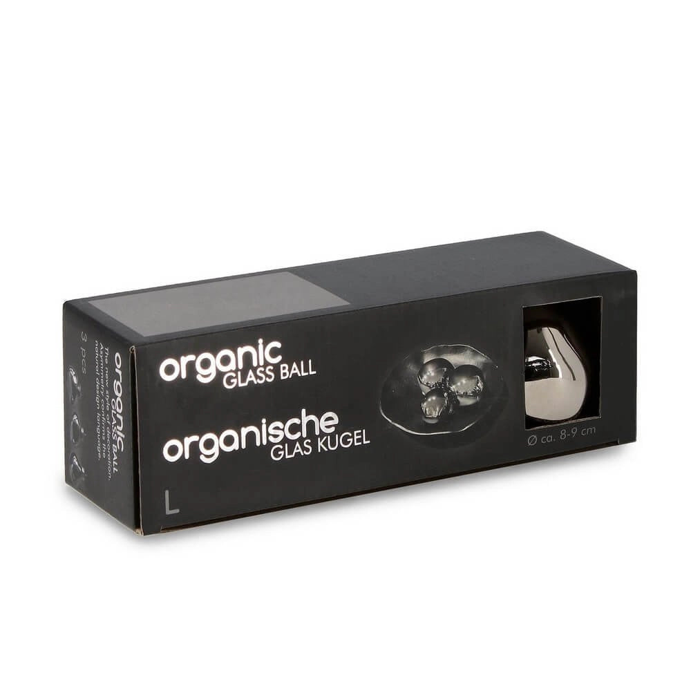 Confezione da 3 pendagli vetro Organic argento D100 assortiti