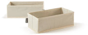 Organizzatore EasyBox, Carico TNT, Stoffa Ecru, 28,0 x 14,0 x 9,0 cm