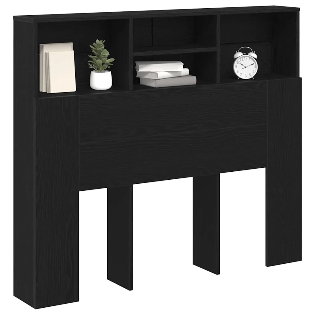 Testata del letto con testiera Rovere Nero 120 x 19 x 103,5 cm 862751