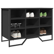 Scarpiera-Scaffale per scarpe Nera 90x38x61,5 cm in Truciolato