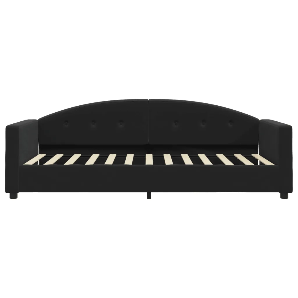 Letto da Giorno Nero 90x190 cm in Velluto