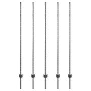 Palo della recinzione 5 pz Grigio 150 cm Acciaio CFW8897741