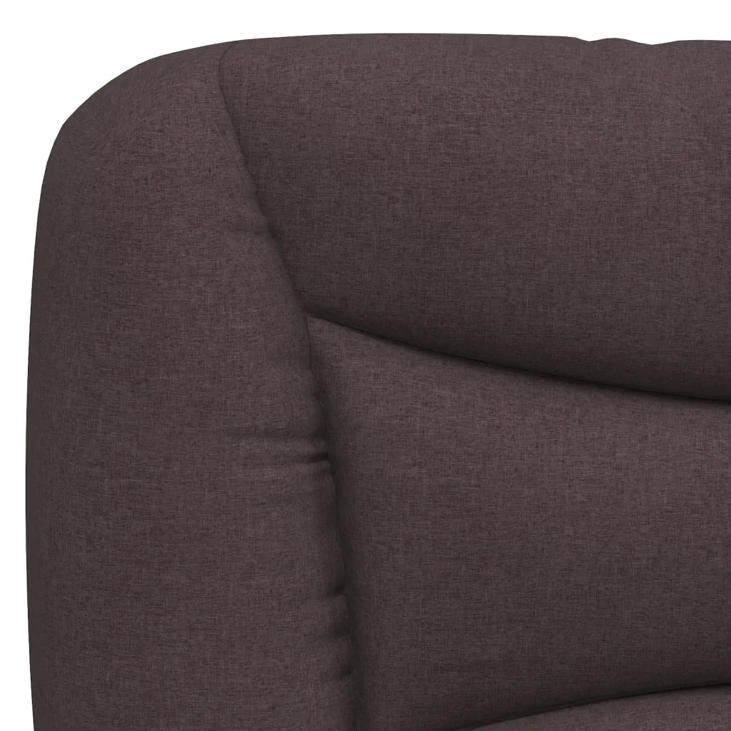 Letto con Materasso Hvar Marrone Scuro 100x200 cm in Tessuto