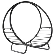 Portalegna per Camino 45x29,5x47 cm in Ferro Battuto  Nero
