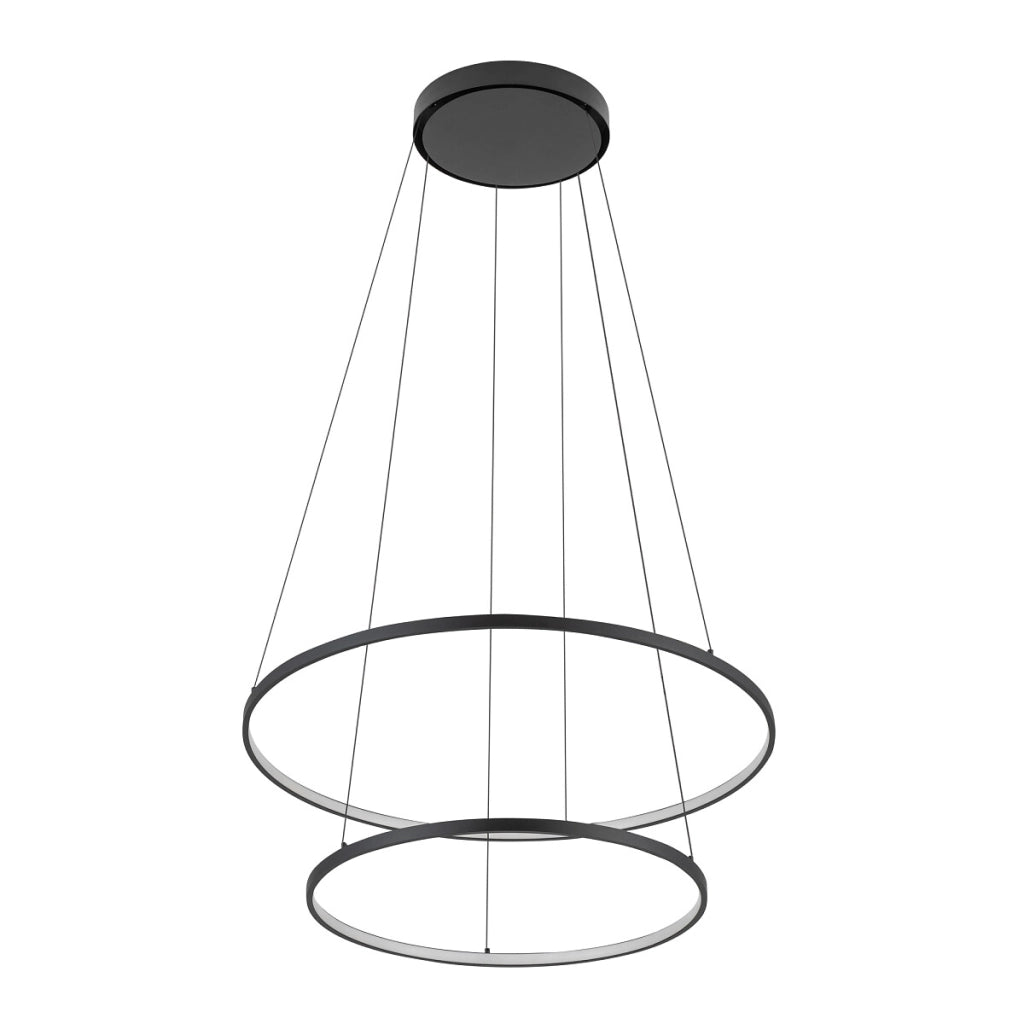 Sospensione Nowodvorski Circolo LED doppio anello nero 60cm