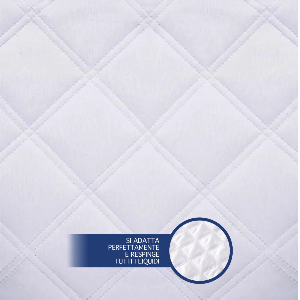 Coprimaterasso Neonati Impermeabile Trapuntato Lettino Culla 60x120 Cm  Antiacaro Micro Traspirante Silenzioso Barriera Liquidi Angoli Elasticizzati SalvaPipi Salva Proteggi Materasso Bambino Bianco - 2 Pezzi