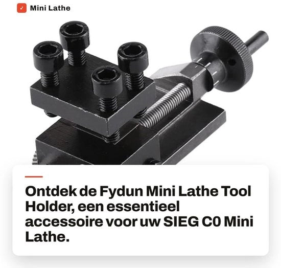 Supporto Rotativo per Strumenti 30 Gradi - Accessori - Adatto per Mini Tornio - Acciaio Tungsteno - Lunga Durata - Supporto Libero