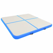 Tappetino Ginnastica Gonfiabile con Pompa 200x200x15cm PVC Blu 92698