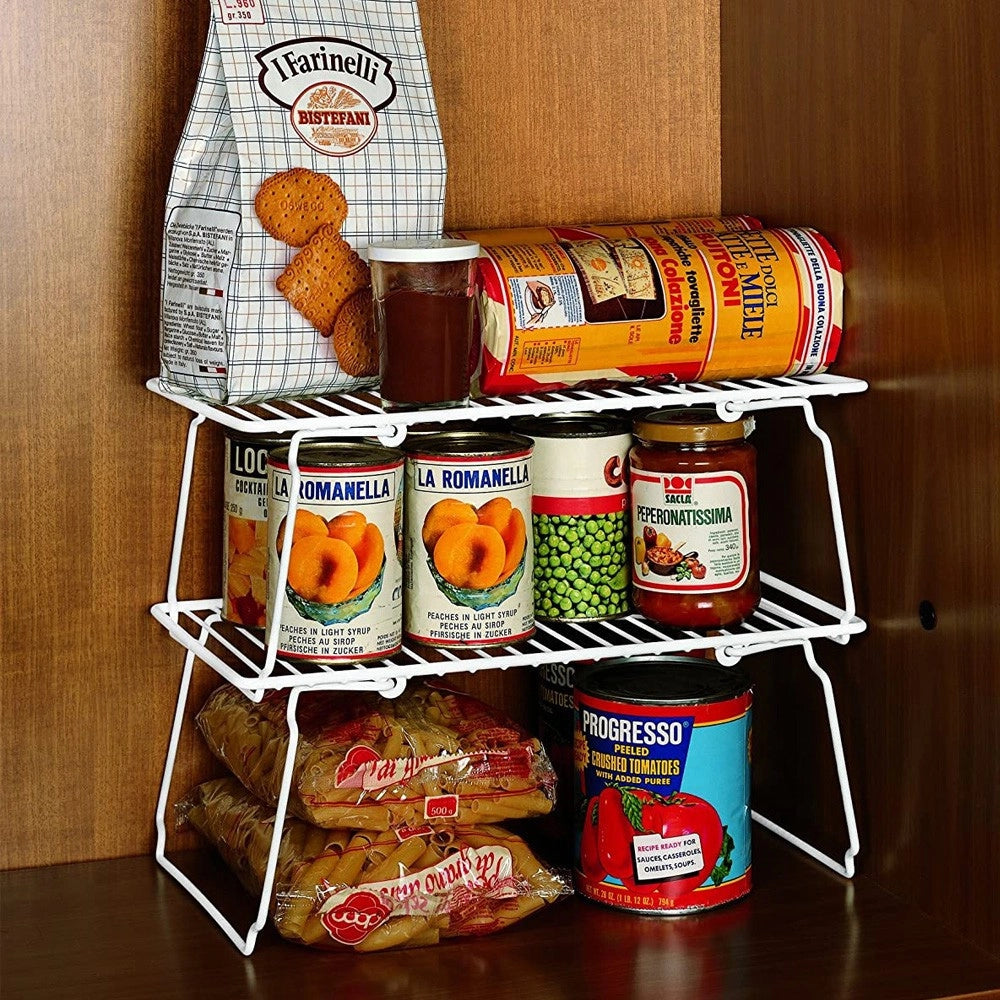Trade Shop - Mensola Salvaspazio Sovrapponibile Organizer Cucina Armadio Mobili Smontabile -