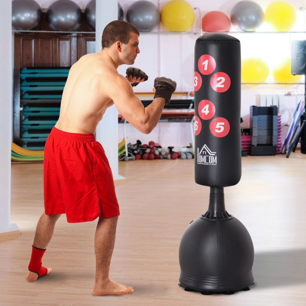 Sacco da Boxe con Base ¨C Xylo ¨C 165 cm Base Riempibile Acqua/Sabbia con Ventose