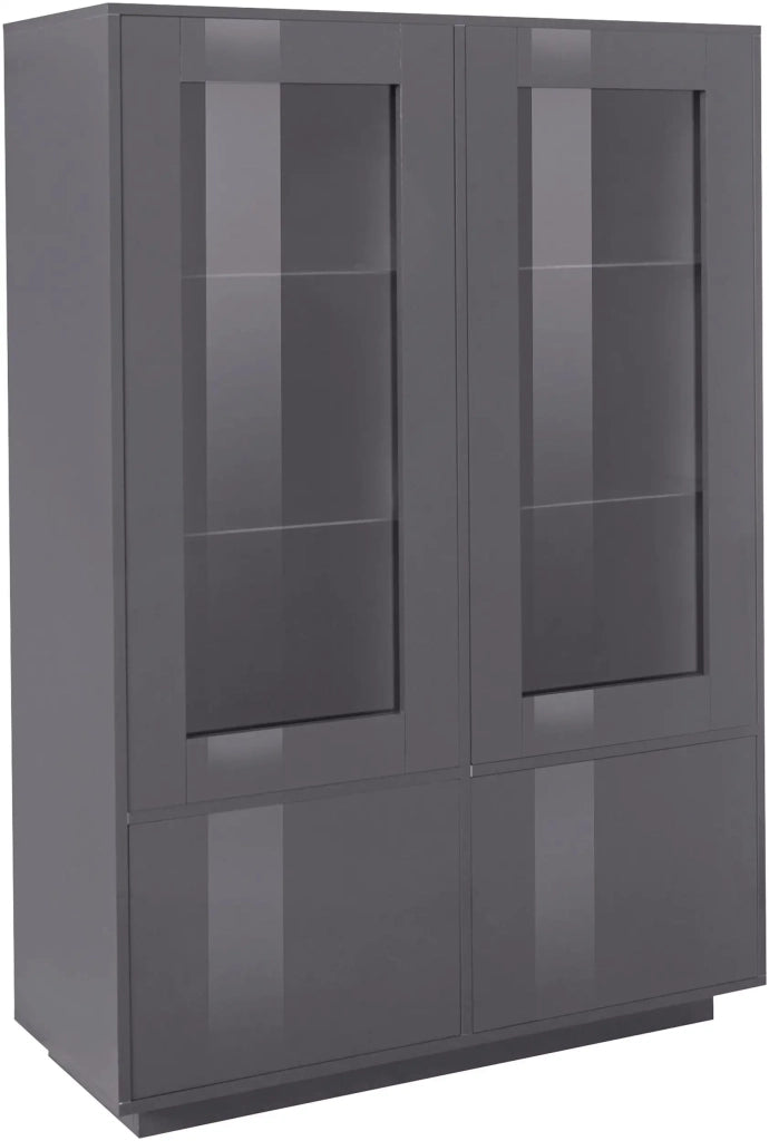 Credenza moderna alta con vetrina 100cm cucina soggiorno antracite Syfe Report