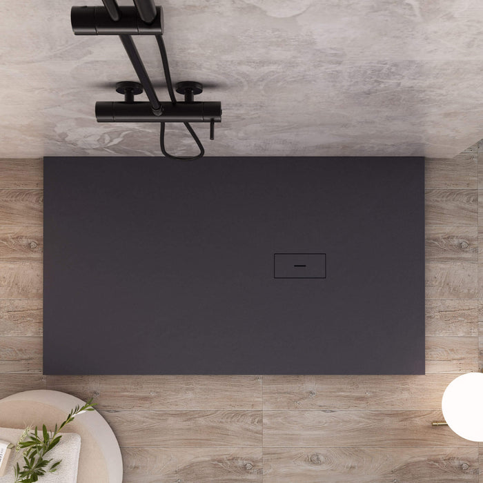 Piatto Doccia in Pietra 80x130 cm Bonussi Manila Nero