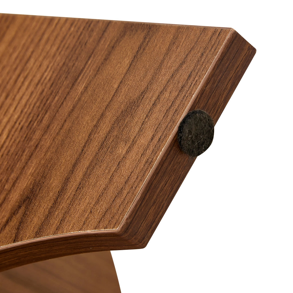 Tavolino da caffè con piano in vetro e base a ventaglio - per soggiorno - 80 x 36 cm