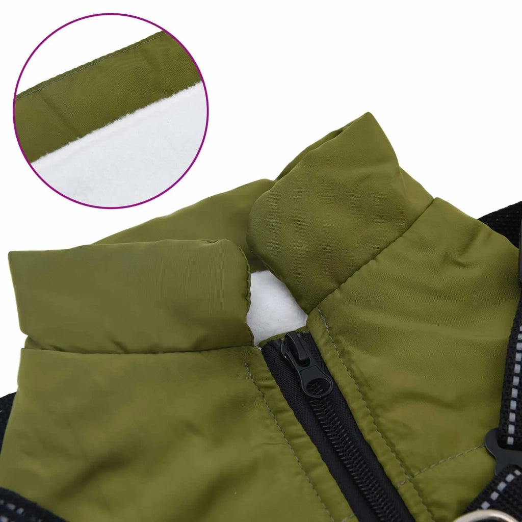 Cappotto per Cani Verde militare L36 Pile e Poliestere CFW8025848