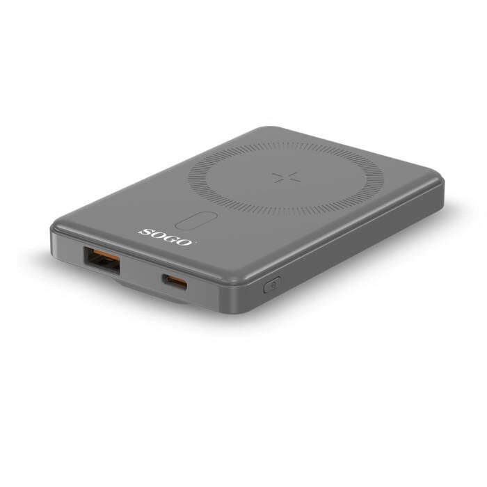 Caricabatterie wireless portatile magnetico 5000mAh, ricarica rapida 22,5W, compatibile iPhone MagSafe - SOGO