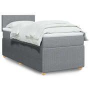 Giroletto a Molle con Materasso Grigio Chiaro 80x200 cm Tessuto 3289576
