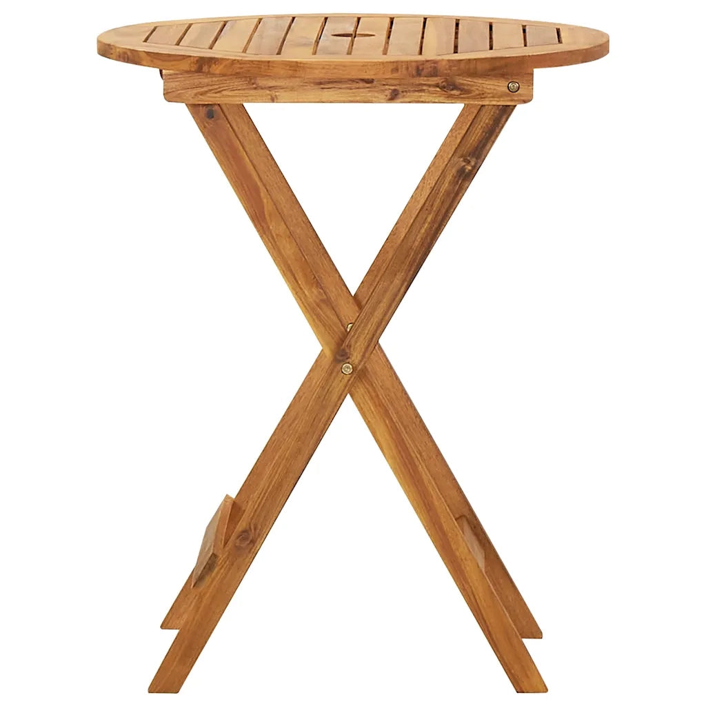 Set da Bistrot 3 pz Pieghevole in Legno Massello di Acacia 43381