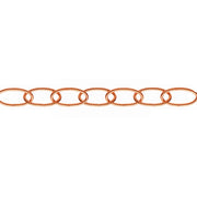 Catena ornamentale ovale Ã˜ 2,8 mm. in acciaio ramato 15 mt.