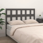 Testiera per Letto Grigia 125,5x4x100 cm Legno Massello di Pino 818912