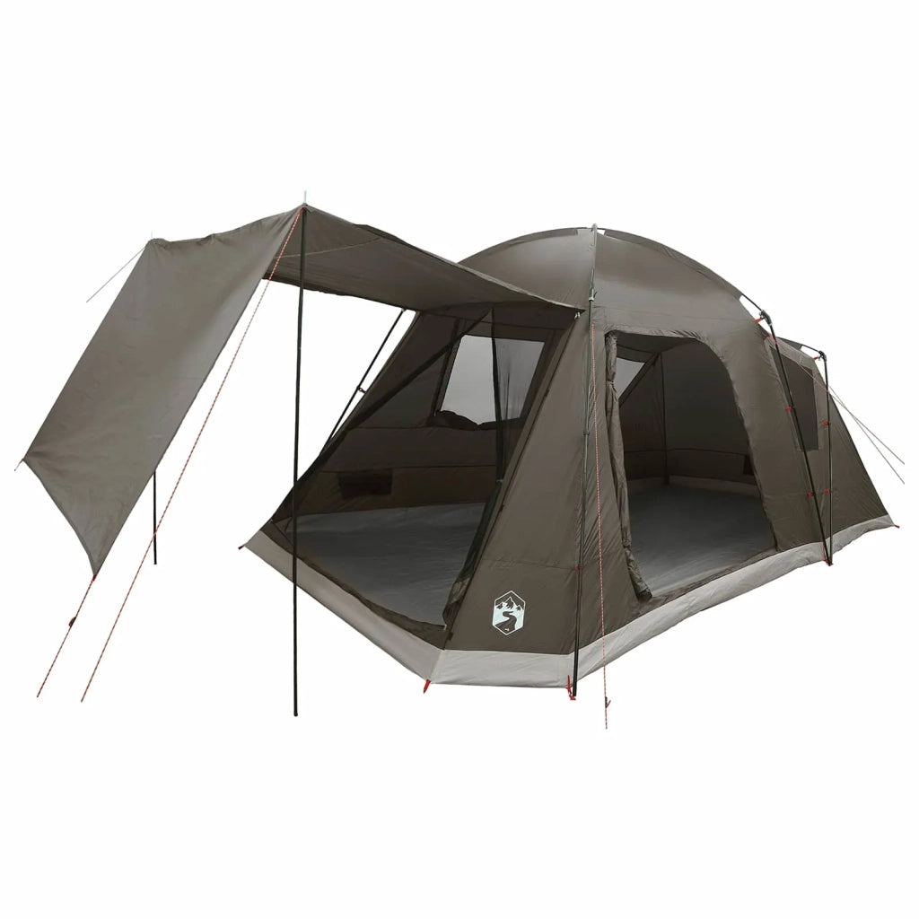 Tenda Capanna Marrone grigio 8 persone Poliestere e Acciaio 42029010
