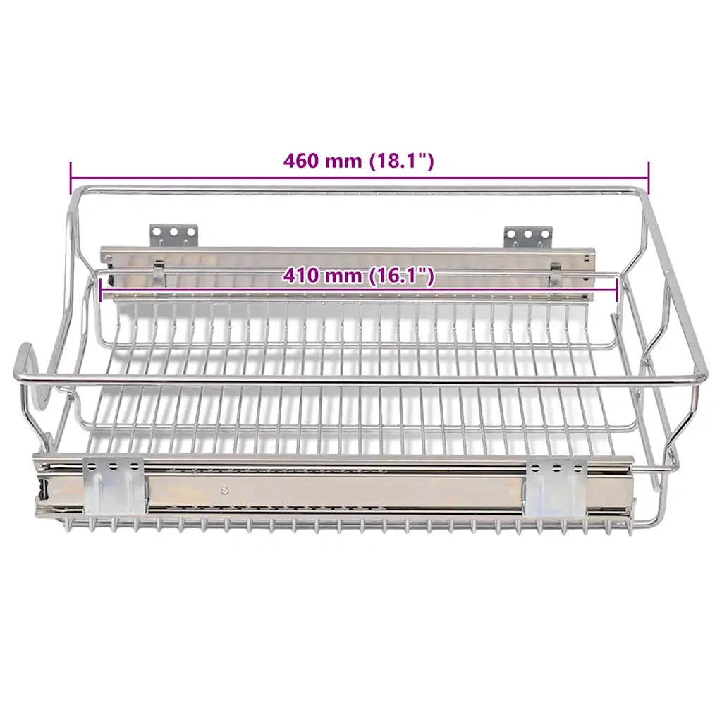 Cestelli a Rete Estraibili 2 pz 500 mm Argentati 50480