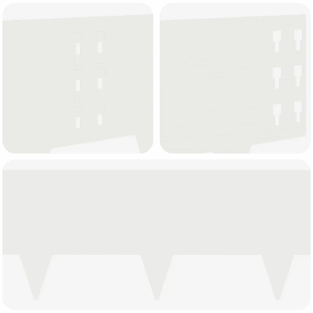 Bordura per Prato 20 pcs 100 x 25 cm Acciaio Bianco 8008606