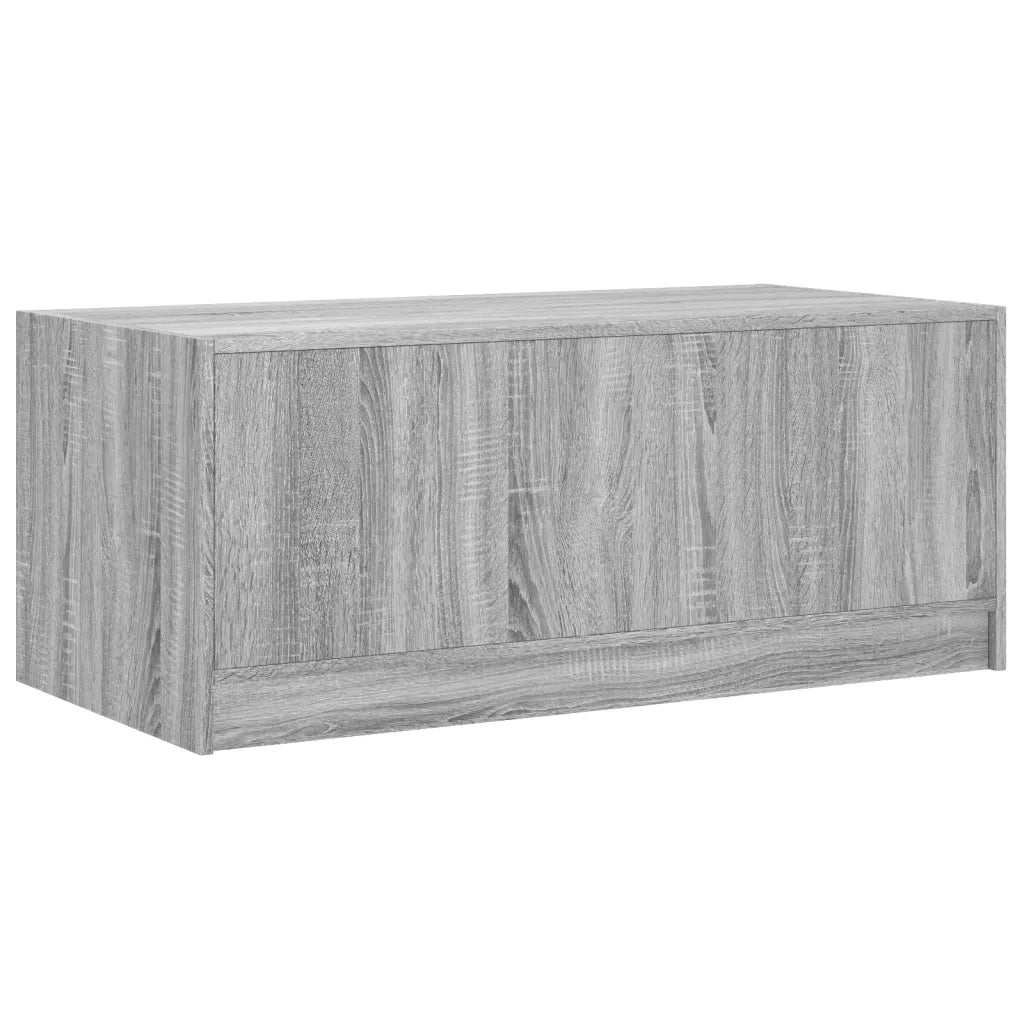 Tavolino da salotto | Tavolino da caff¨¨ | Tavolino da Soggiorno con Ante in Vetro Grigio Sonoma 102x50x42cm