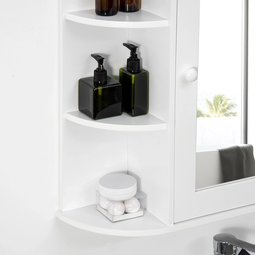 Armadietto Bagno con Specchio ¨C zephmum ¨C Bianco 66x17x63