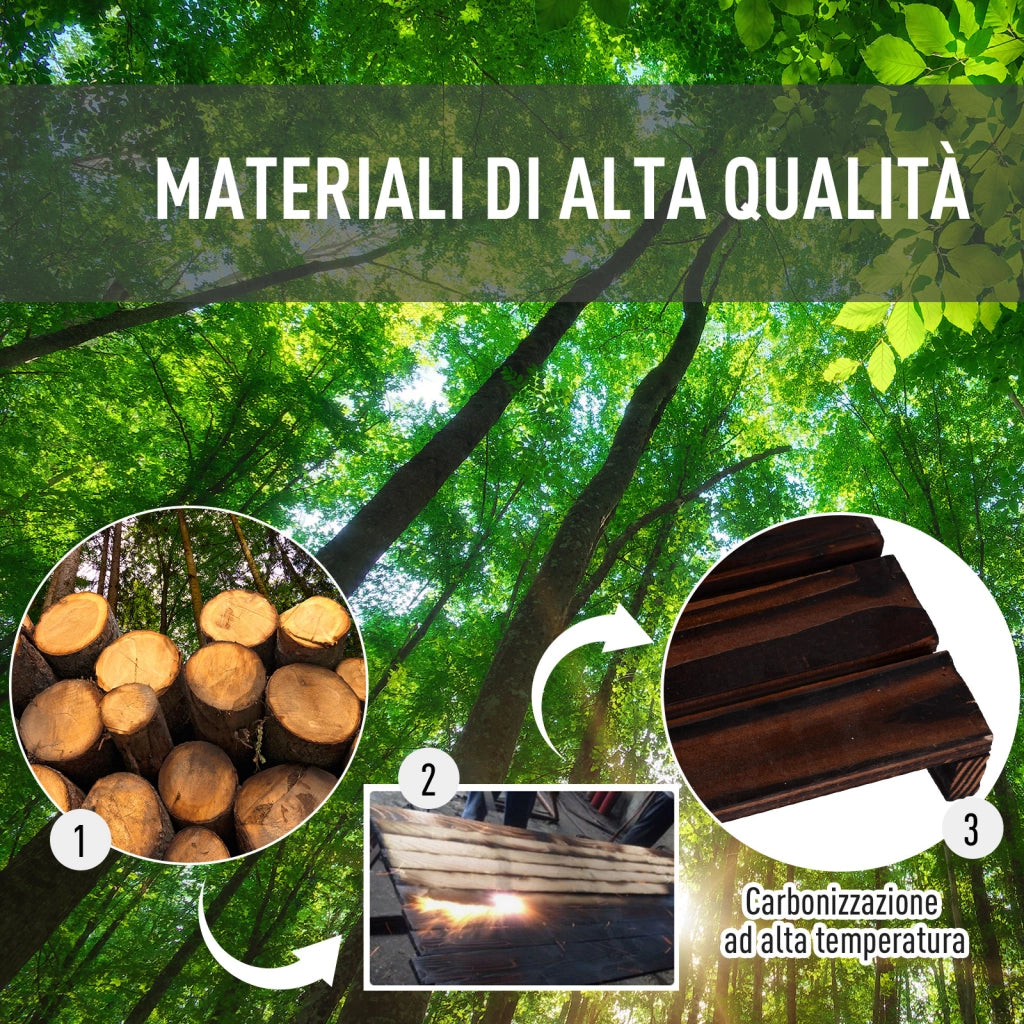 Easycomfort Scaffale Portafiori a 4 Livelli, Fioriera da Esterno e Interno in Legno con 4 Ruote, 123.5 x 33 x 80cm