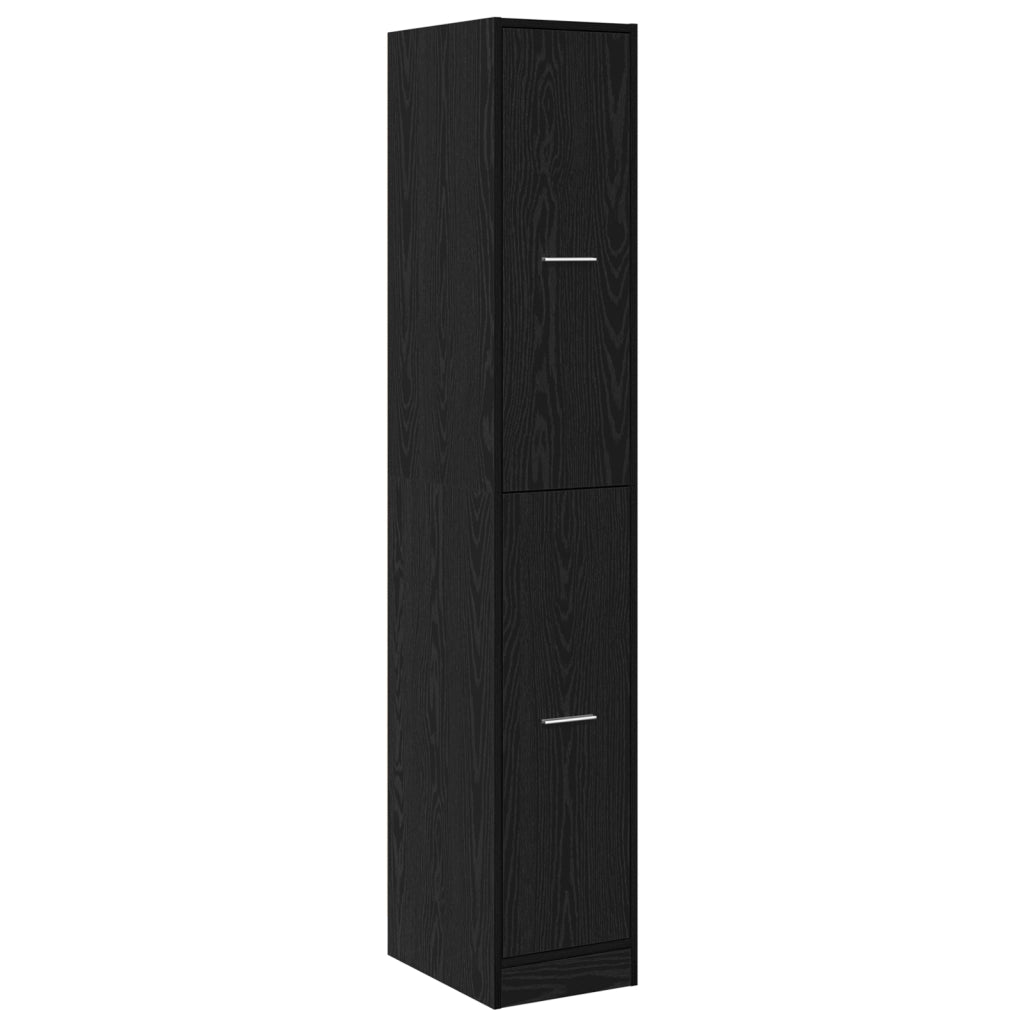 Armadio Apothecary Rovere Nero 30x41x174.5 cm Legno Ingegnerizzato