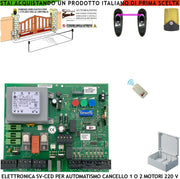 CENTRALE CANCELLO 2 ANTE BATTENTI 220 V 1 RADIOCOMANDO FOTOCELLULA TEMPI FORZA E FUNZIONE REGOLABILI FINE CORSA COMPATIBILE FAC BTF KEY VDS