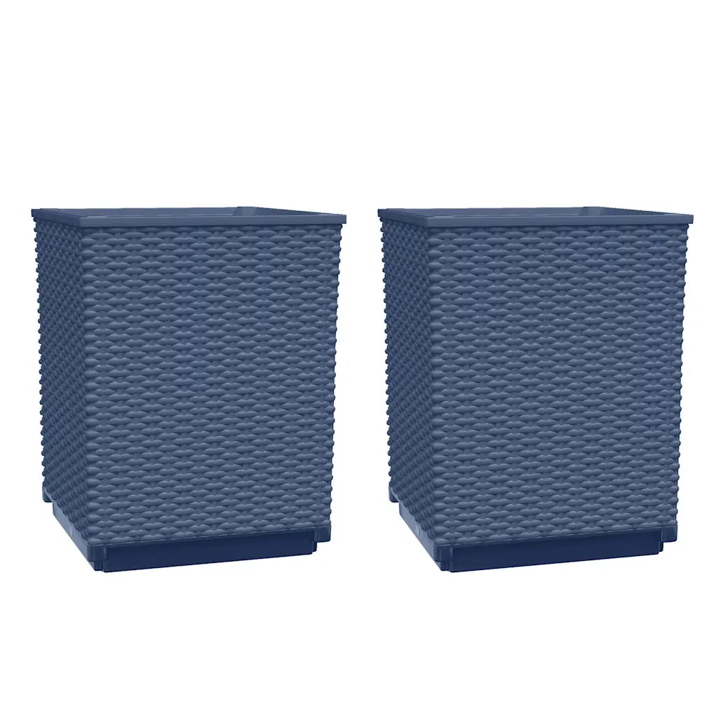 Fioriere 2 pz Grigio Scuro 30x30x37 cm in Polipropilenecod mxl 73036