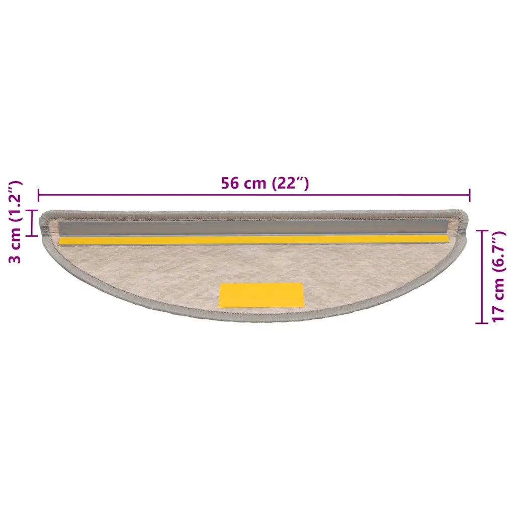 Tappeti Autoadesivi Scale Aspetto Sisal 30 pz | Gradini per Scale 56x17x3cm Argento