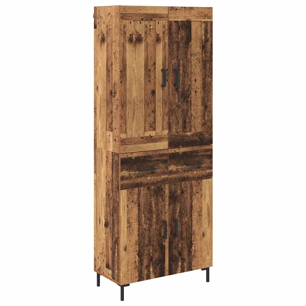 Credenza con cassetto 2 pz | Madia | Buffet da pranzo | Armadio da pranzo Legno vecchio Legno multistrato