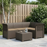 Divano da Giardino 4 Posti con Cuscini Aspetto Rattan PP 3443976