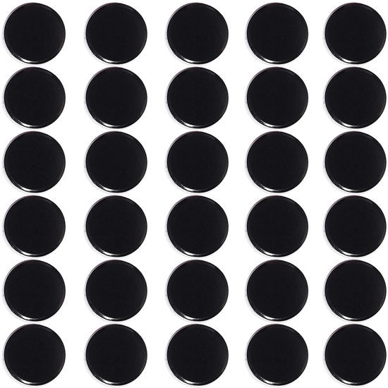 Magnetici per lavagne, 30 pezzi forti magneti mini piccoli colorati rotondi, per lavagna e lavagna bianca, nero