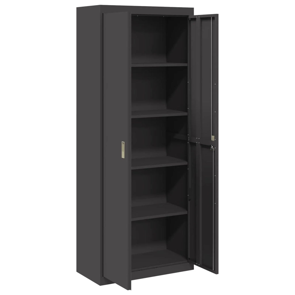 Armadio Nero 80 x 40 x 200 cm Acciaio