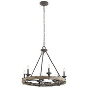 Lampadario Taulbee medioevale zinco anticato 6xE14 Kichler