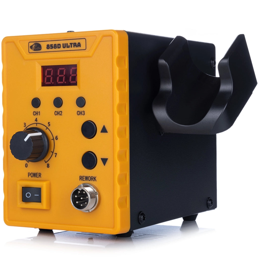 Stazione Saldante Hot Air Rosfix 858D – 700W, 100-500°C, 120 l/min | 3 Memorie, 3 Ugelli