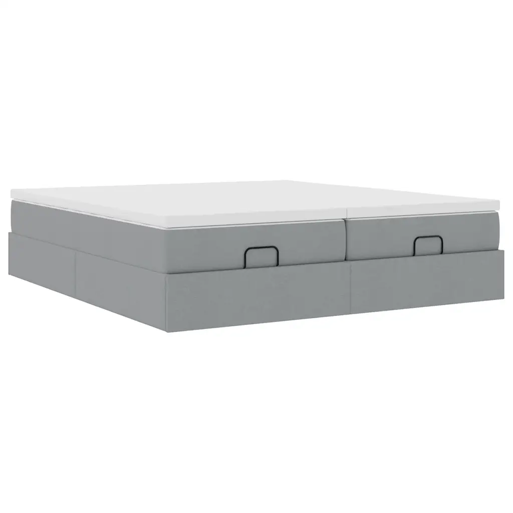 Struttura Letto Pouf con Materassi 180x200 cm in Tessuto 3311241