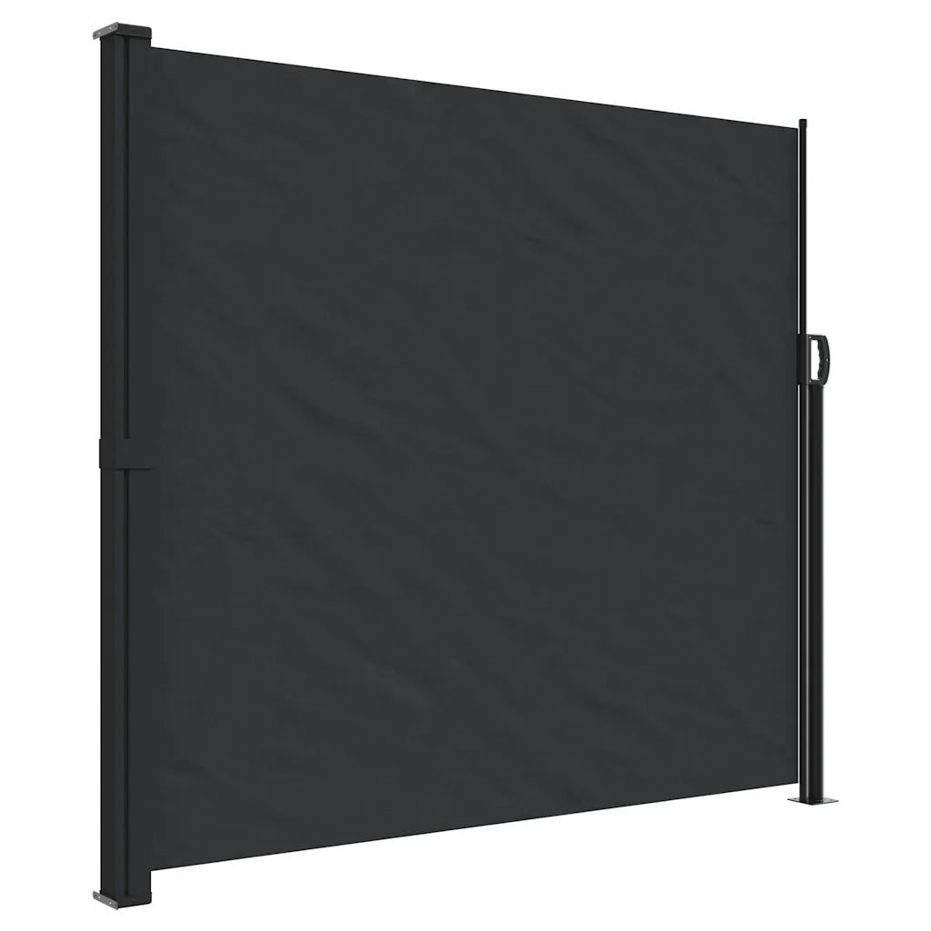 Tenda da Sole Laterale Retrattile-Tenda parasole per balcone per giardino Nera 180x300 cm