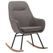 Sedia a Dondolo Grigio Chiaro in Tessuto CFW8119089