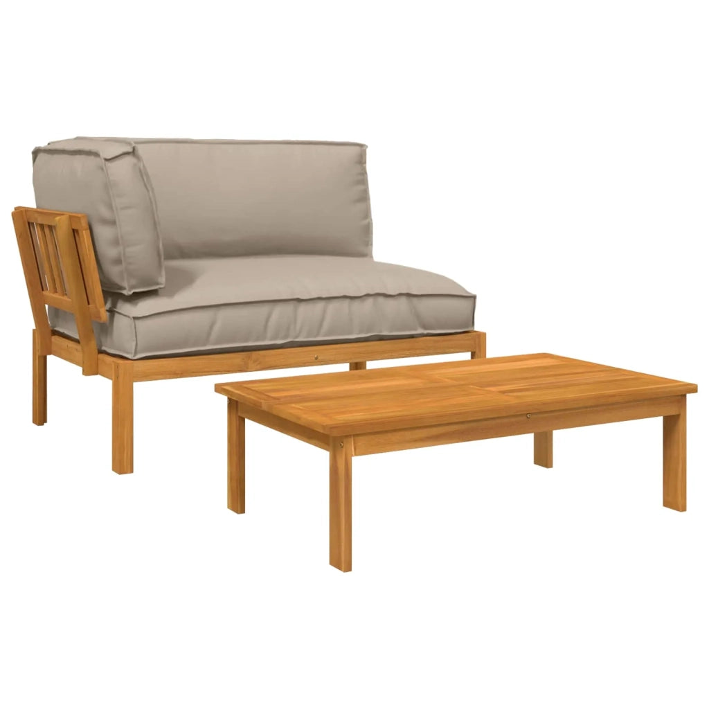 Set di divani con cuscino 2 pcs Talpa Legno di Acacia Massello 3418181