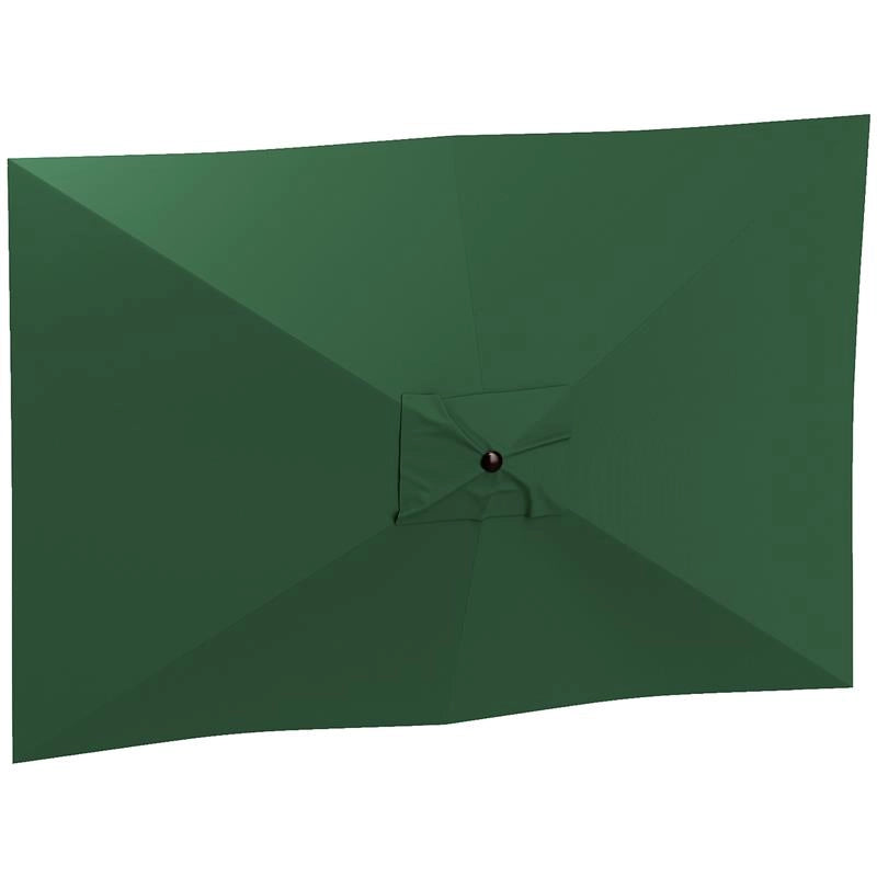 TELO DI RICAMBIO PER OMBRELLONE RETTANGOLARE 3X2 M A 6 STECCHE POLIESTERE ANTI UV 50+ VERDE