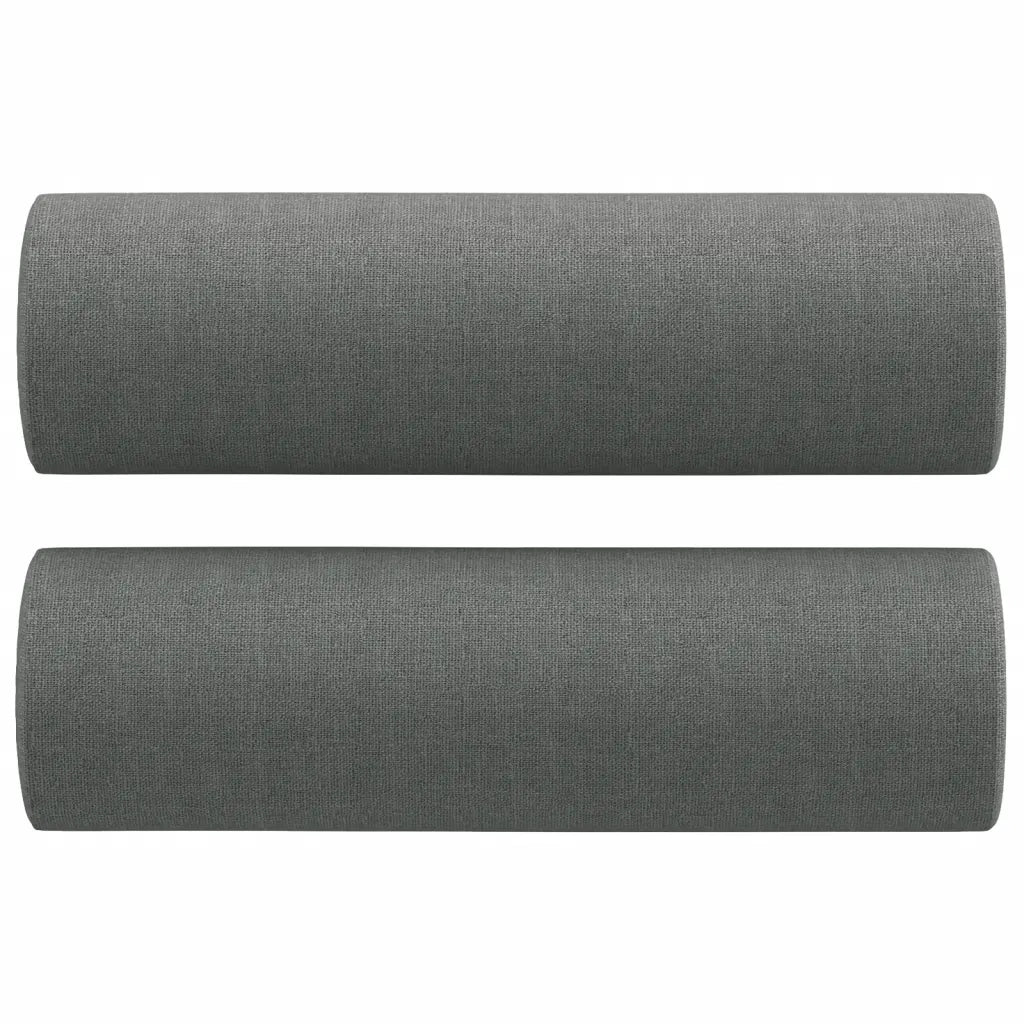 Set di Divani 3 pz con Cuscini Grigio Scuro in Tessuto 3201593